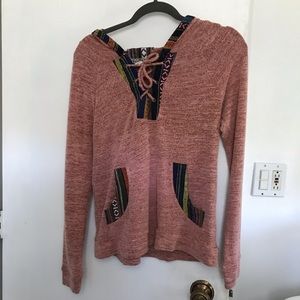 Skönhet Tribal print Salmon w/hood